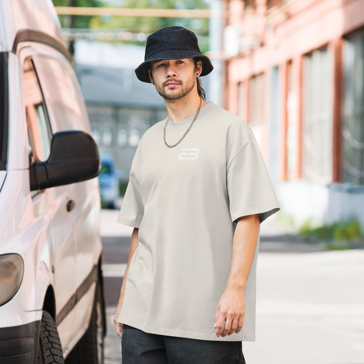 Camiseta Oversize Core Límite Crema – EL BORDE