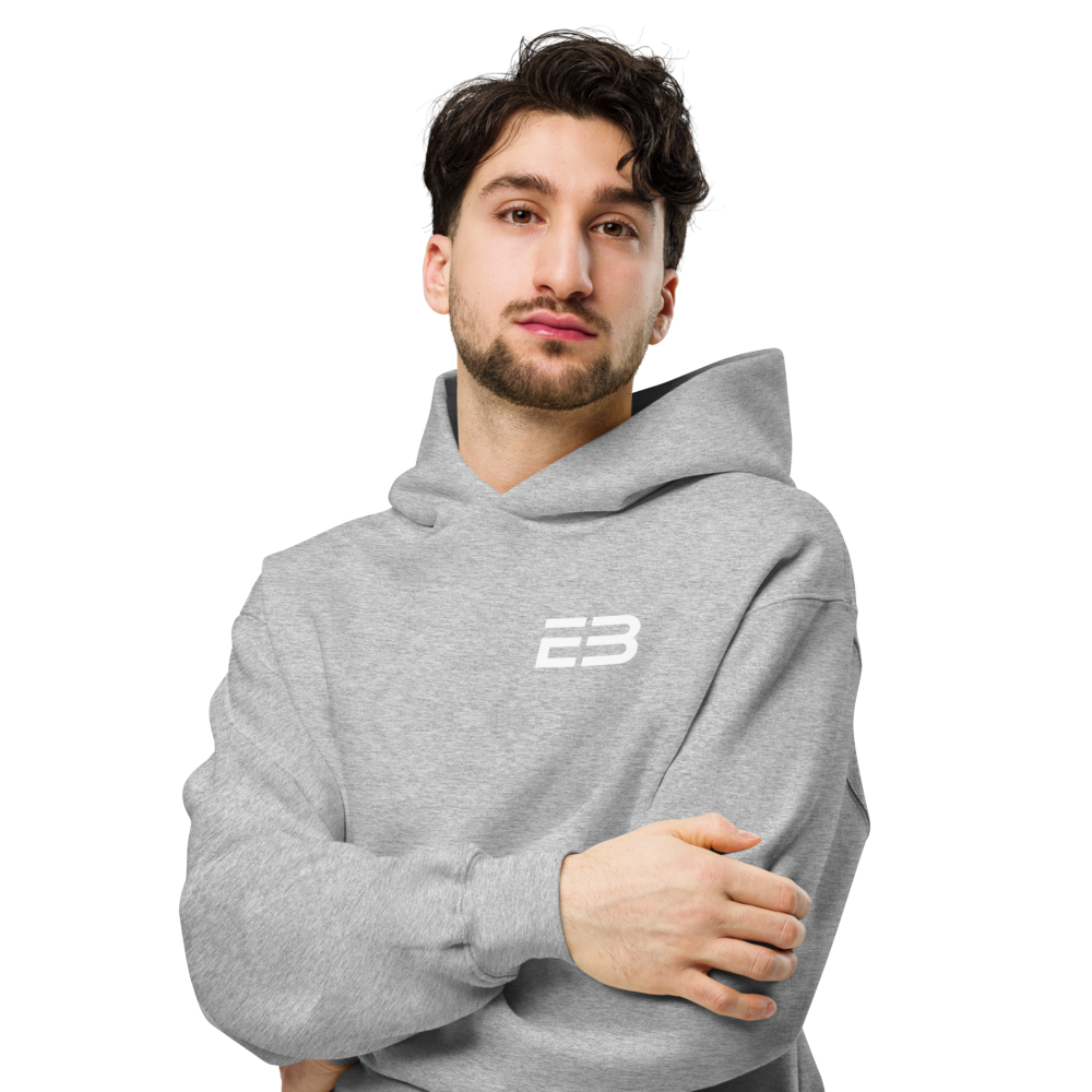 Sudadera Oversize Core Límite Gris Jaspeado – EL BORDE