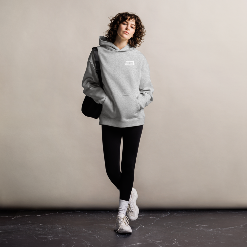 Sudadera Oversize Core Límite Gris Jaspeado – EL BORDE