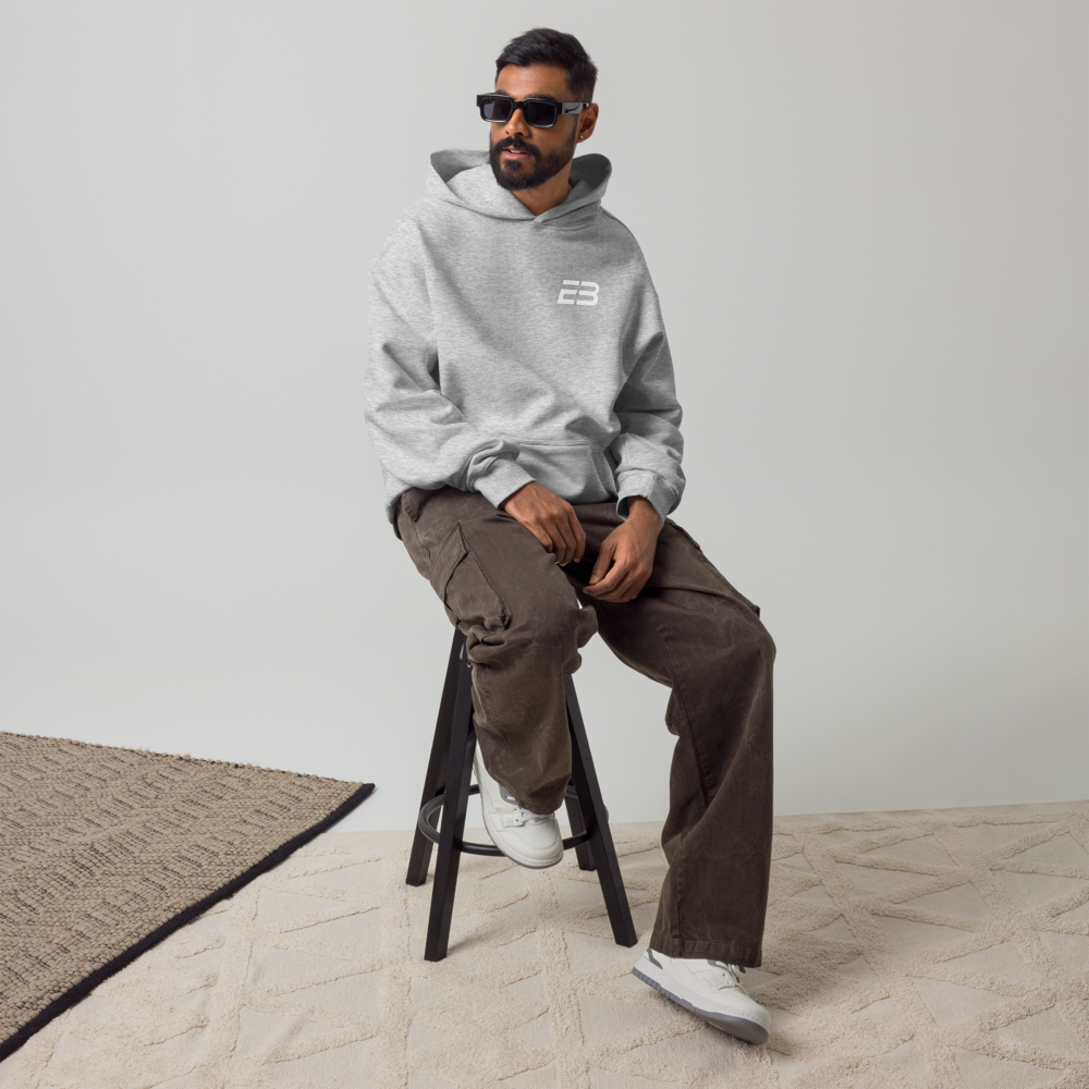 Sudadera Oversize Core Límite Gris Jaspeado – EL BORDE