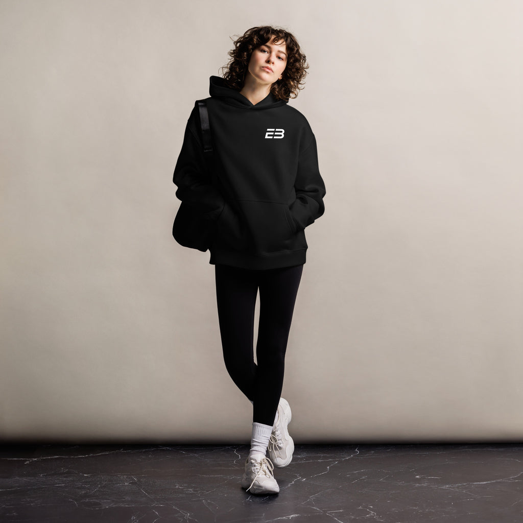 Sudadera Oversize Core Límite Negra – EL BORDE