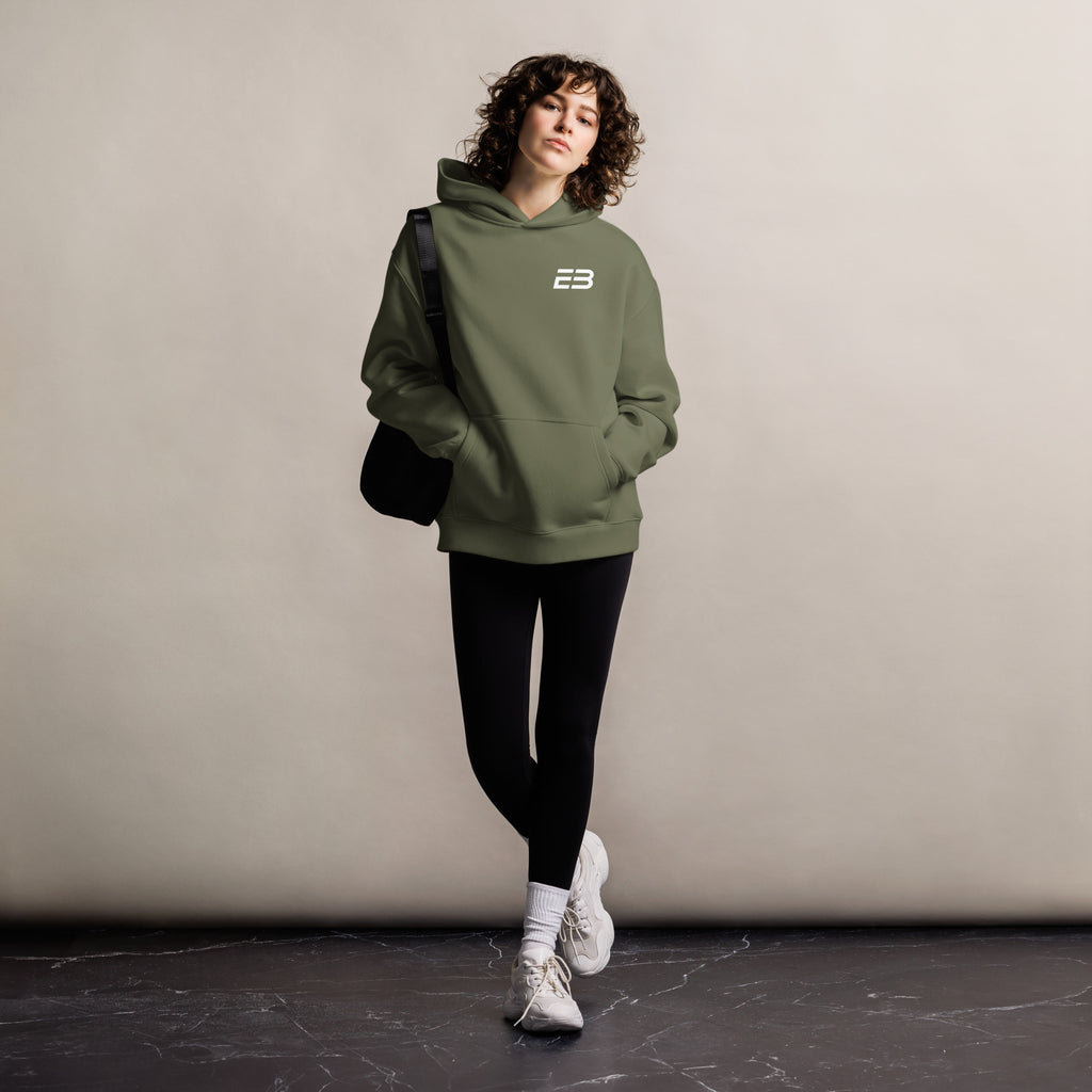 Sudadera Oversize Core Límite Verde Bosque – EL BORDE