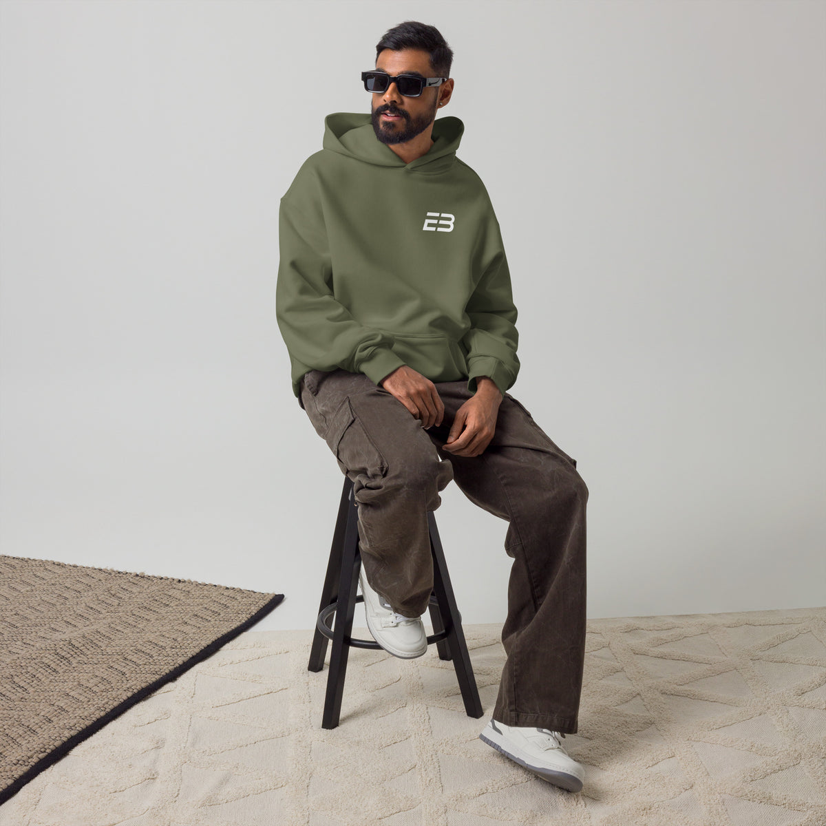Sudadera Oversize Core Límite Verde Bosque – EL BORDE